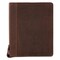 Girologio 24 Pen Leather Zip Case - Bomber Brown, 7.1" x 8.9"